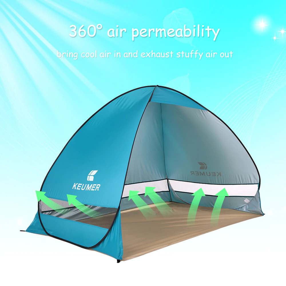 Cheap Goat Tents Outdoor Automatic Pop Up Instant Portable Cabana Beach Tent 2 Person Fishing Anti UV Beach Sunshade Shelter Sets Up In Seconds Tents 